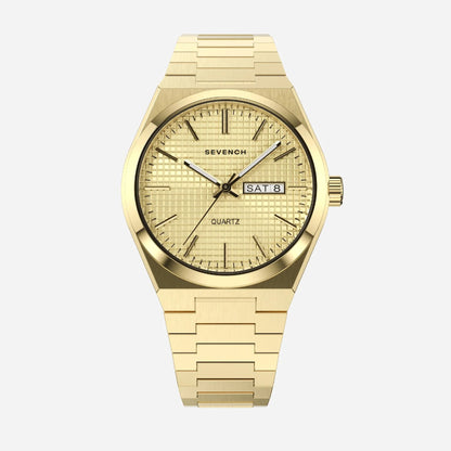 Sevench Dubai Gold | Affordable Men's Watch |  Quartz Movement & Water Resistant