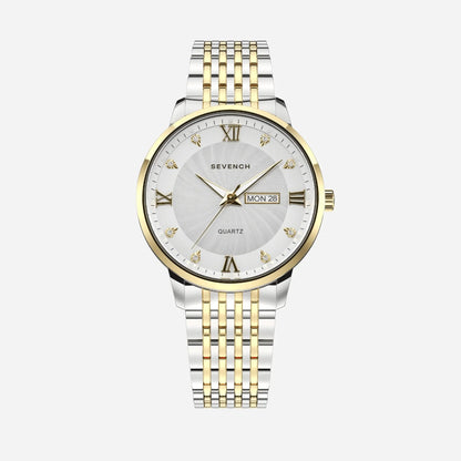 Sevench Geneva Gold, Silver & White | Affordable Men's Watch |  Quartz Movement & Water Resistant