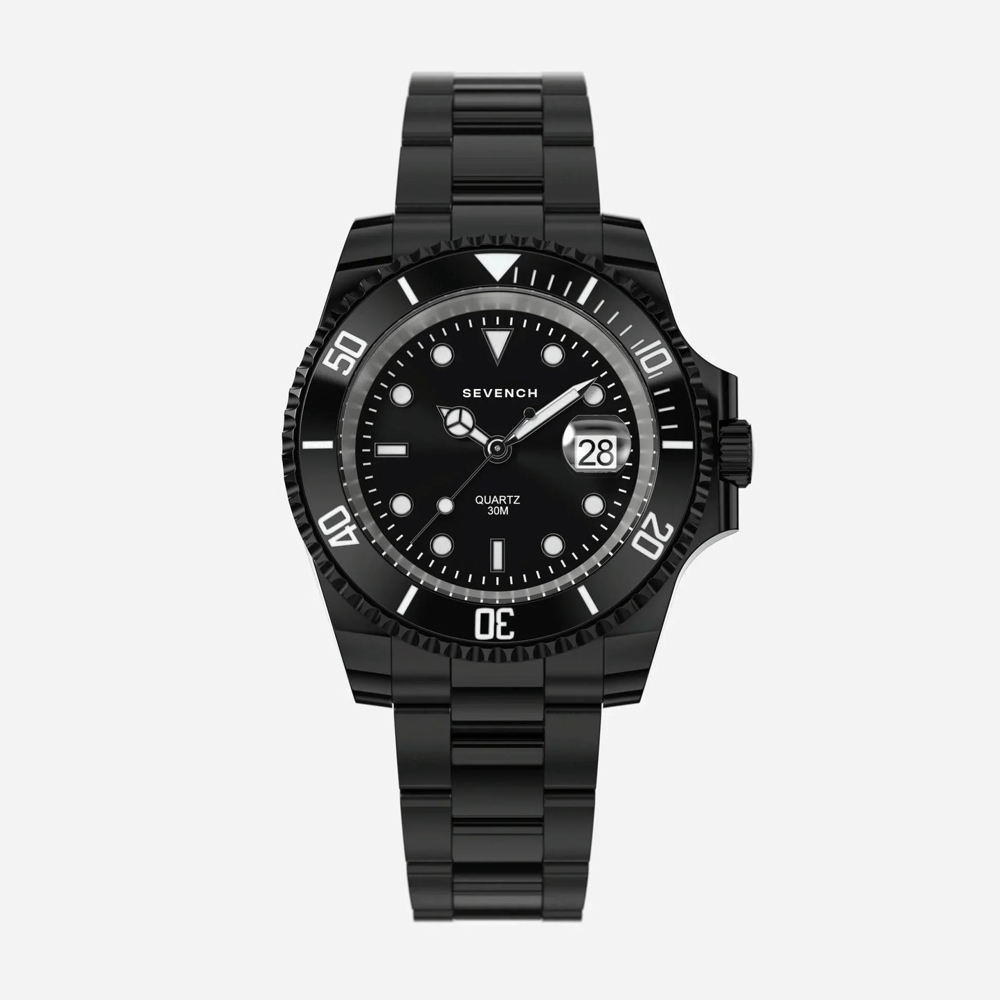 Sevench Horizon All Black | Affordable Men's Watch | Italian Quartz Movement & Water Resistant