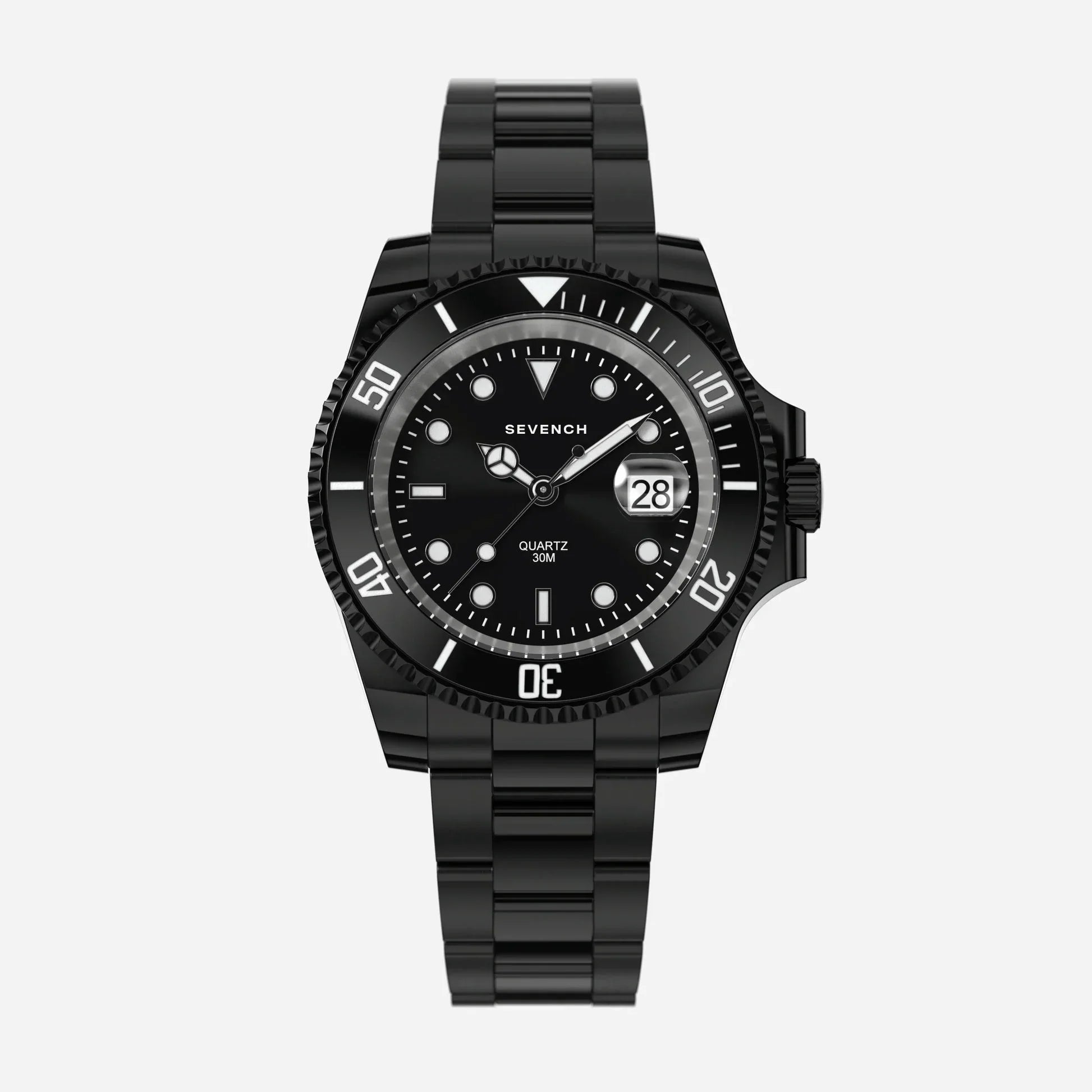 Sevench Horizon All Black | Affordable Men's Watch | Italian Quartz Movement & Water Resistant