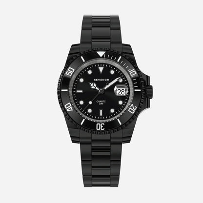 Sevench Horizon All Black | Affordable Men's Watch | Italian Quartz Movement & Water Resistant