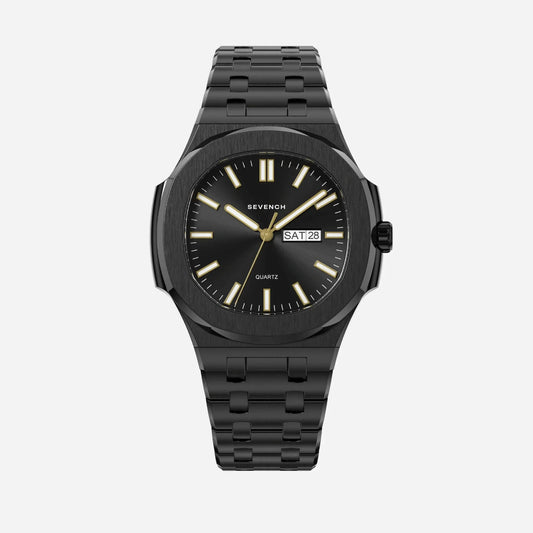 Sevench Legacy All Black | Affordable Men's Watch | Italian Quartz Movement & Water Resistant
