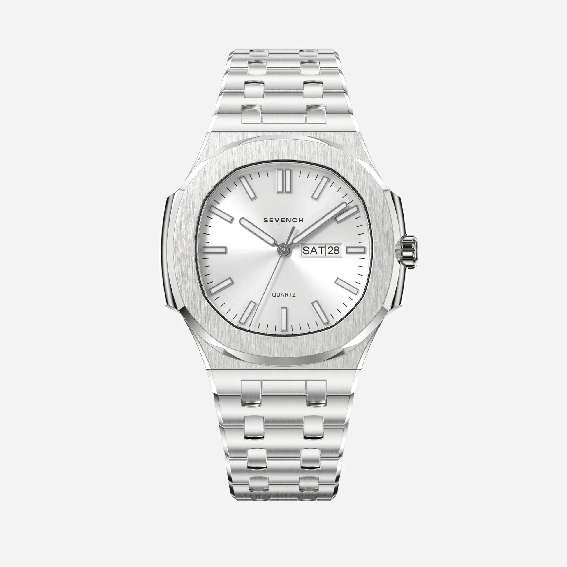 Sevench Legacy Silver & White | Affordable Men's Watch | Italian Quartz Movement & Water Resistant