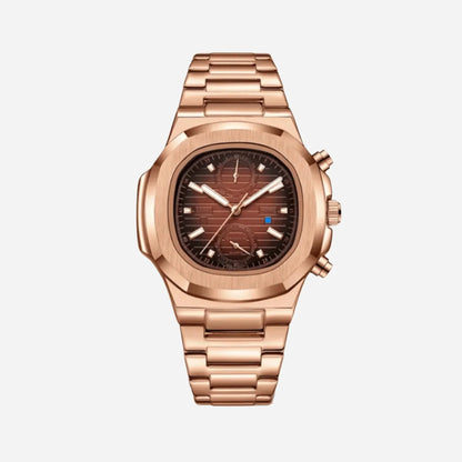 Sevench Prestige Gold Rose & Red | Affordable Men's Watch |  Quartz Movement & Water Resistant
