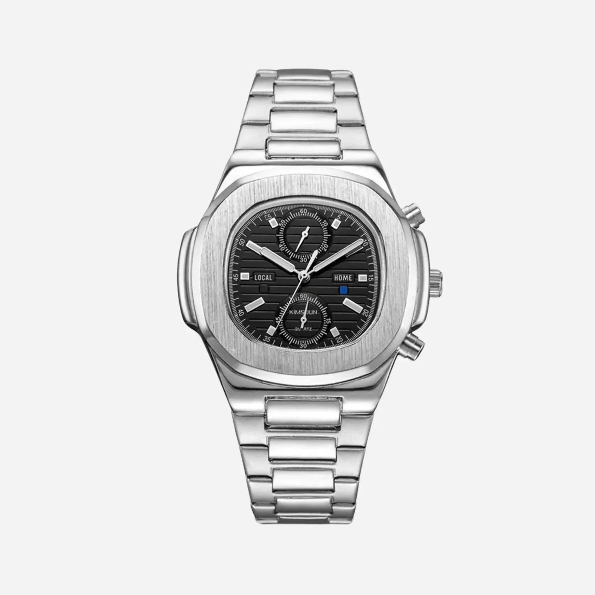 Sevench Prestige Silver & Black | Affordable Men's Watch |  Quartz Movement & Water Resistant