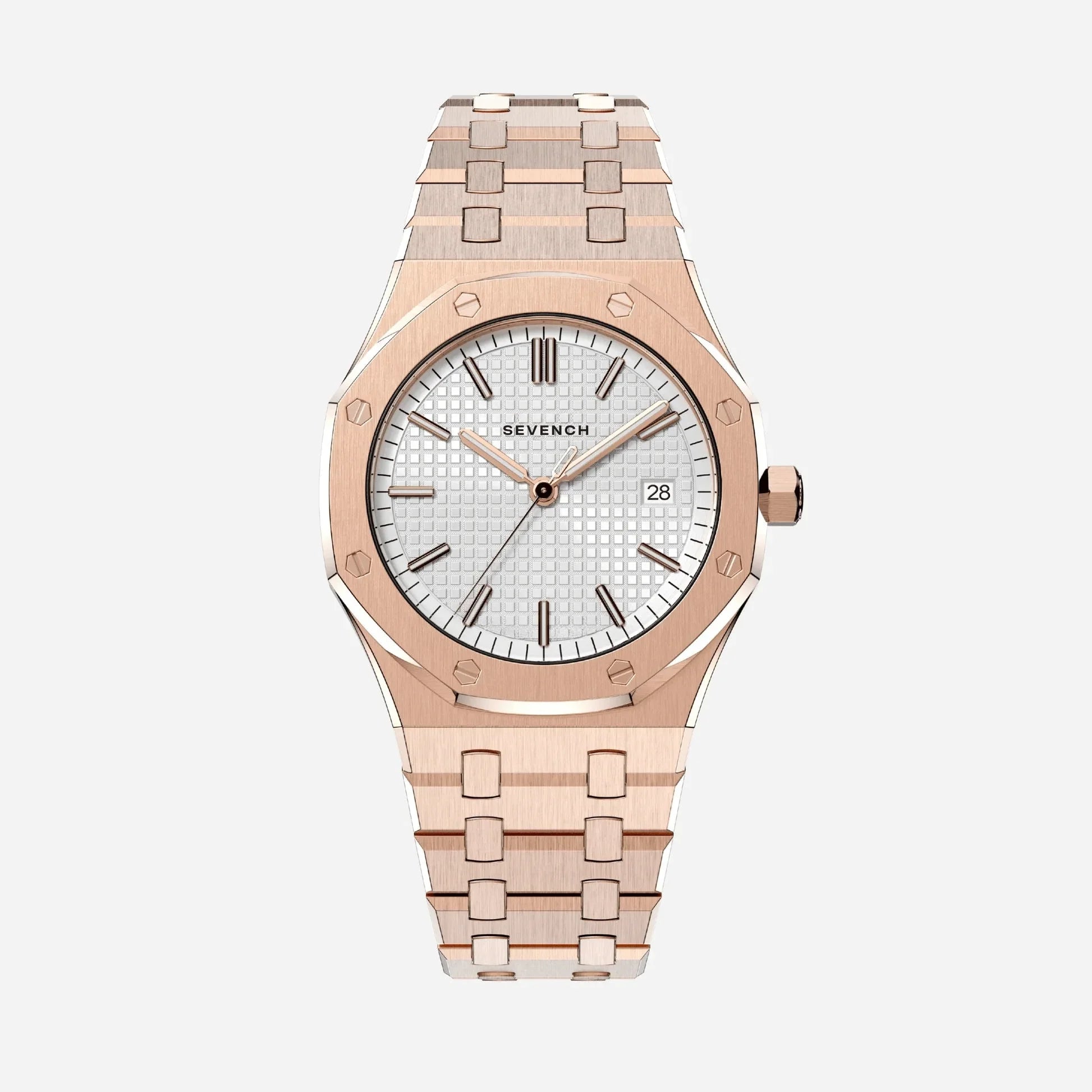 Sevench Summit Rose & White | Affordable Men's Watch | Stainless Steel | Quartz Movement | Water Resistant