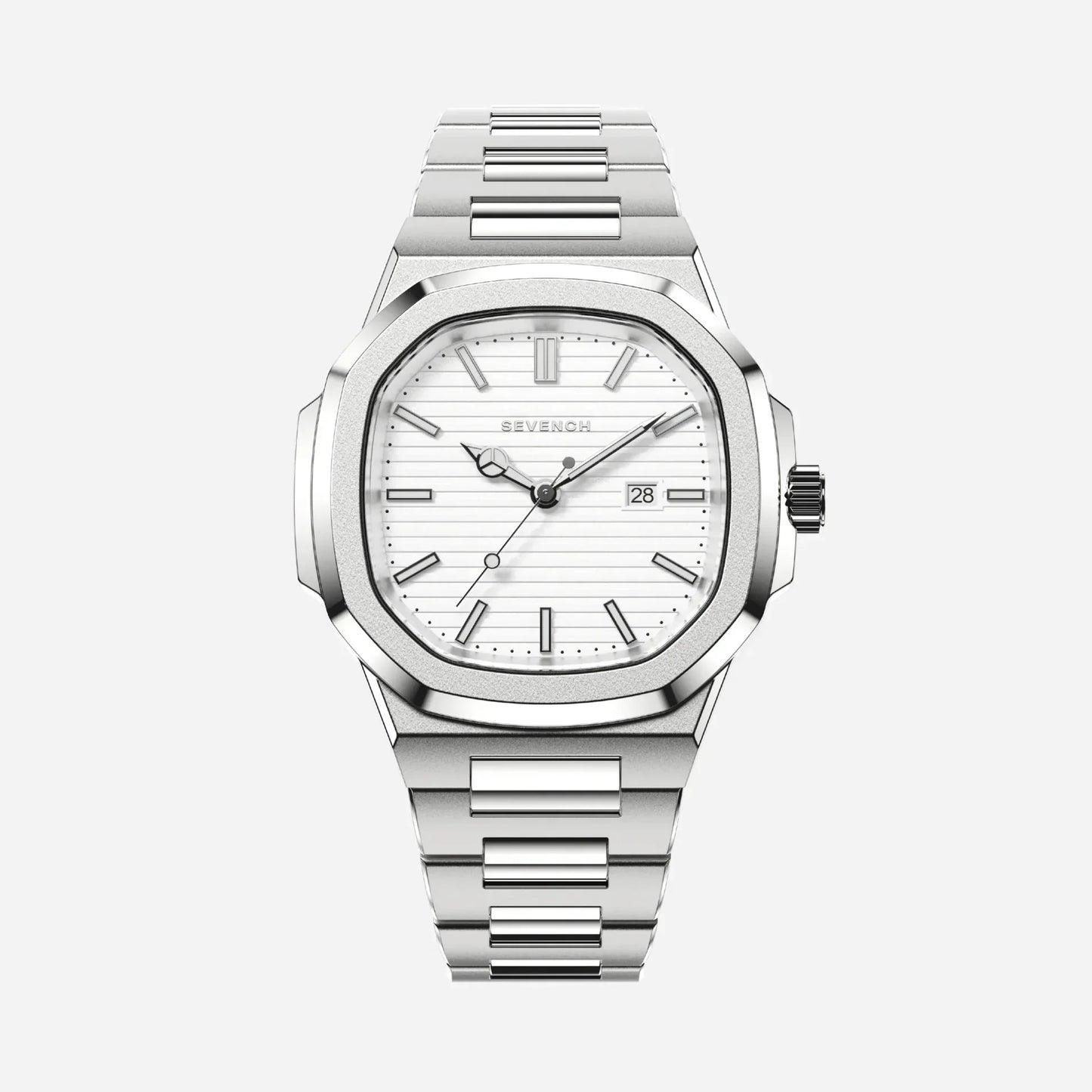 Sevench Valen Silver & White | Affordable Men's Watch | Italian Quartz Movement & Water Resistant 